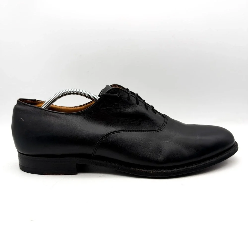 Alden 932 Plain Toe Bal Oxford Mens Size 11 B/D Black Leather Dress Shoes